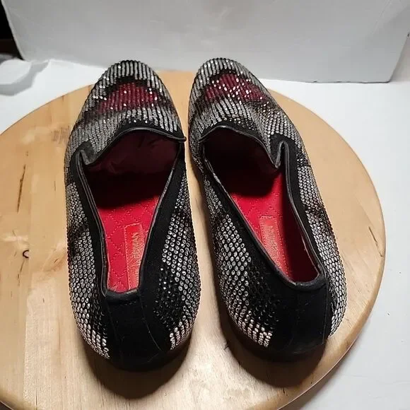 Louis Leeman Crystal Studded Loafers Men’s 45 Made in Italy Red Sole NWOB Louis Leeman Crystal Studded Loafers Men main image 3